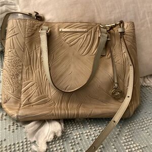 Brahmin Embossed Palm-Leaf Tote